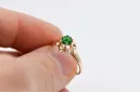 Emerald Original Vintage 14K Rose Gold Ring Bijuteria Vintage vrc004r